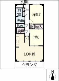 セントクレアージュ【2階】の間取り