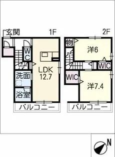 Belle Crest【2階】の間取り