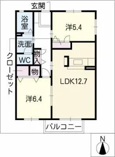 リバーサイド21SINCE2002【1階】の間取り