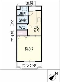 エクシード御油【3階】の間取り