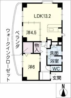 TWIN CAM WEST【2階】の間取り