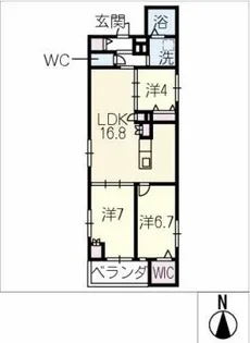 エントピア若葉【2階】の間取り