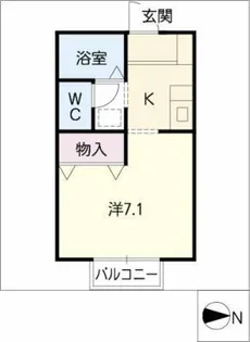 コーポおくむら【1階】の間取り