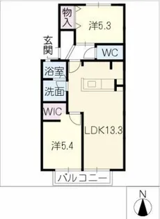 サンライズ【2階】の間取り