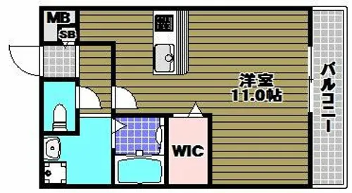 アンプルールクラージュmont vert【2階】の間取り