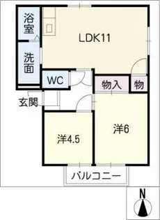 フレグランス・セイ【2階】の間取り