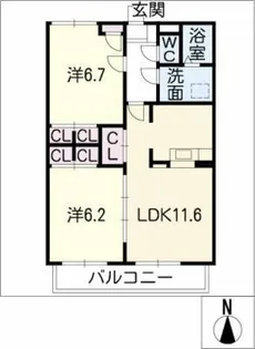 トレインロード【2階】の間取り