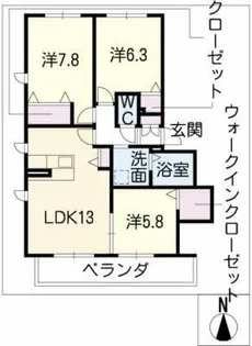 Bell Trees立込【2階】の間取り
