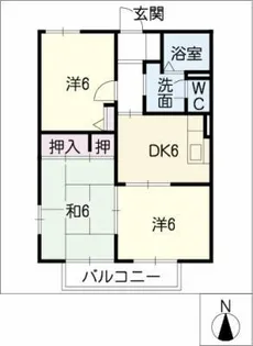 ひまわりハイツ【2階】の間取り
