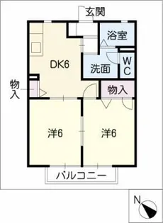 ドルチェ姫見 A棟【2階】の間取り