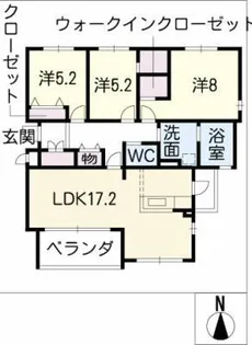 カーサ・コモド覚王山【3階】の間取り