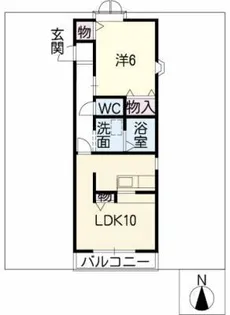 セジュール天神パーク【2階】の間取り