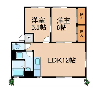 ソファレくすの木【1階】の間取り