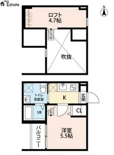 ブルースカイ【1階】の間取り