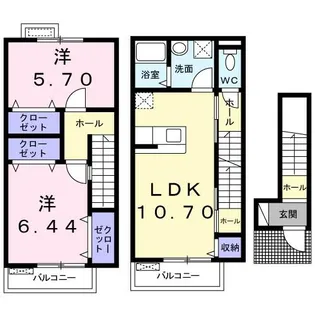 レイクパレット【2階】の間取り