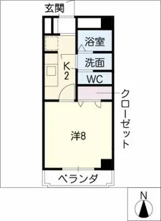 サンビレッジK【1階】の間取り