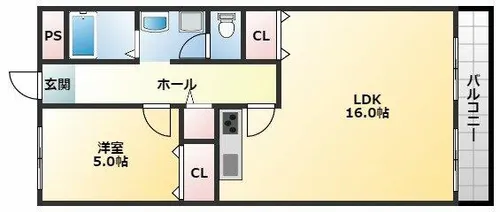 エステマール弥刀【2階】の間取り