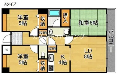 パークハイム南加賀屋【7階】の間取り