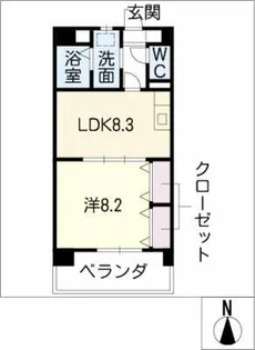 メゾンドグロリア【4階】の間取り