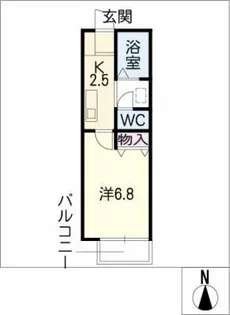 1Kの間取り画像