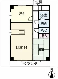 シャトルSUKEMITSU【2階】の間取り