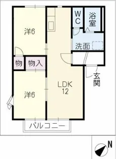 ジュネスシャトーA【2階】の間取り