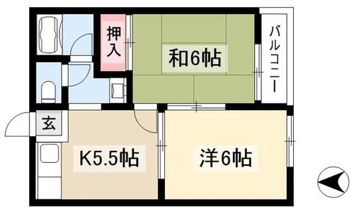 ムーニーコーノス【2階】の間取り