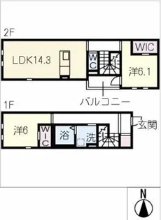 メゾンド レーヴ【2階】の間取り