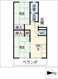 グリーンハイツよしだ【2階】の間取り