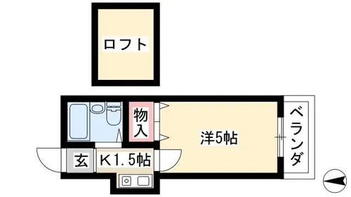 アビタシオン庄内通【1階】の間取り