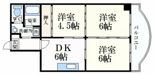 ダイヤモンドコーポ【3階】の間取り