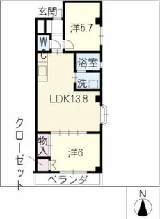 シャルマン笹渕【3階】の間取り