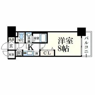 プレサンス新栄町ギャラント【14階】の間取り