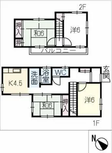 愛知県愛西市森川町川平【一戸建】の間取り