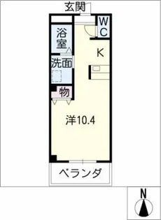 秀島ビルCrastina108【3階】の間取り
