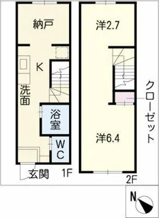 メゾンサニーヒル【6号室】の間取り
