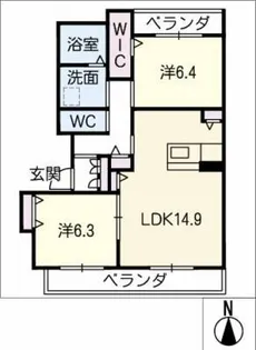 グラン ローザ【2階】の間取り