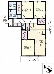 プロフーモ【1階】の間取り