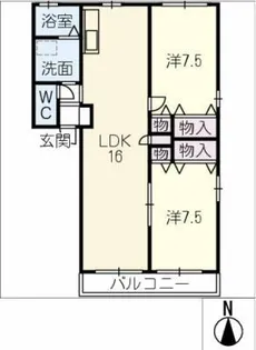 シェトワ丸山【1階】の間取り