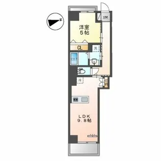 ベルク栄【7階】の間取り