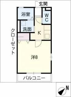 ラ・メゾン・オレンジ【1階】の間取り