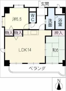サン・アルカディア【1階】の間取り