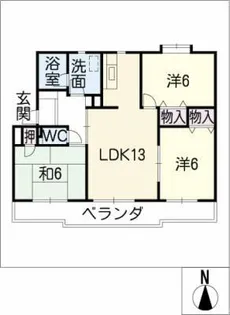 コーポ豊【1階】の間取り