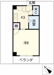 リバーサイド花水木【3階】の間取り