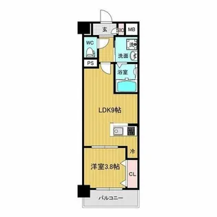 リアライズ小路駅前【8階】の間取り