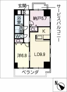 ヒカリエ東海【1階】の間取り