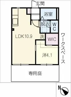 ハイム幸梅A【1階】の間取り