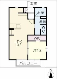 グリーンステージしんさかえⅡB棟【1階】の間取り