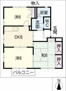 ディアス若宮 B棟【2階】の間取り