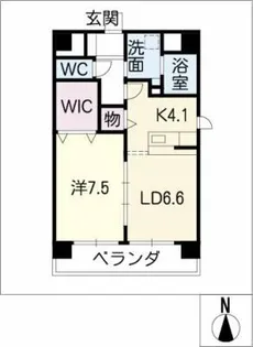 パークサイド千ノ郷【1階】の間取り